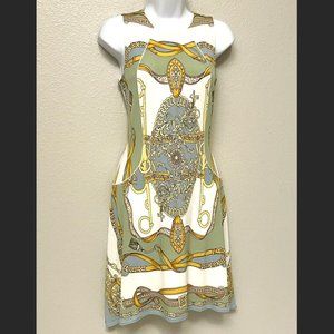 Eva Varro Casual / Office Career Stretch Dress Italy Inspired Print Small USA